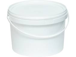 Ведро пластиковое круглое с белой крышкой, 3.25 л [4142]