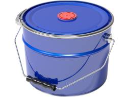 Ведро металлическое, ВМо 10с, 10л, берикап 57 мм, синий [5047]