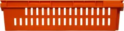 Ящик пластиковый перфорированный, 600x400x152 мм, 27 л, красный [403-1]